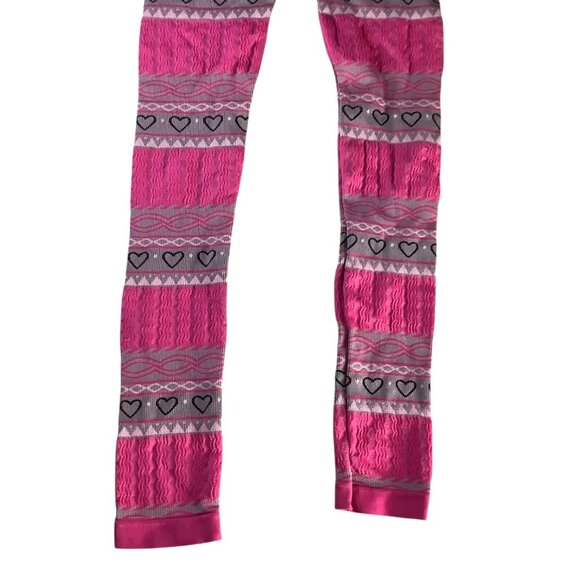 One Step Up Girls Pink & Gray Heart Pattern Leggings One Size (7-16) Nylon Blend - Picture 11 of 11